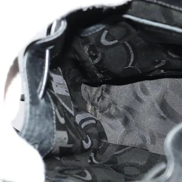 Salvatore Ferragamo Gancini Backpack Leather Black Silver  display picture 1